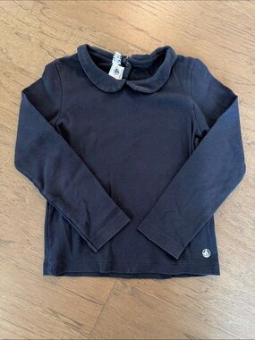 Petit Bateau Shirt-Navy Blue-Size 6